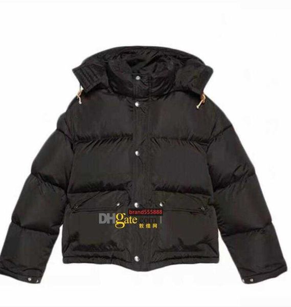 

men's designer jacket down parka coat hooded letter embroidery jacquard clothes women's jackets, Black