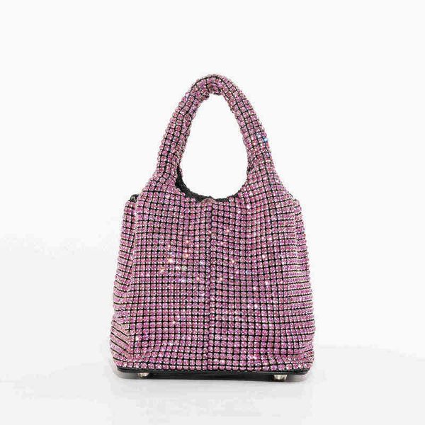 

evening bag diamonds basket bag designer women handbag shiny rhinestone shoulder crossbody party bucket purse 2022 20220607