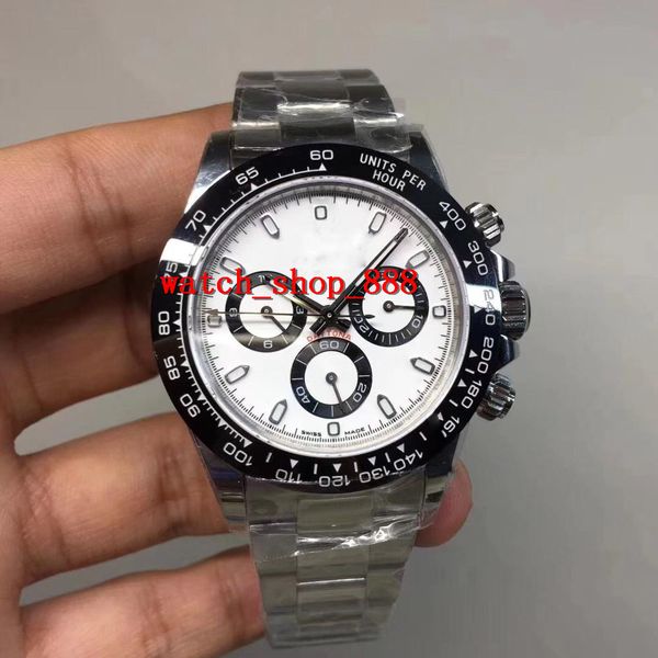 

men's automatic cal.4130 v3 904l steel chronograph mens ceramic bezel 116500 cosmograph men sport n eta factory sport wristwatch-2, Slivery;brown