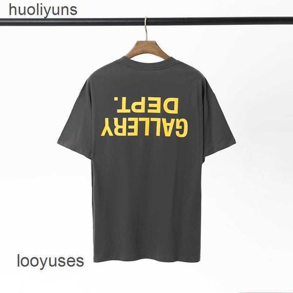 

fashion mens galleryes tees t dept shirt streetwear brand classic letter slogan gradient printed sleeve t-shirt for men women 0sey, White;black