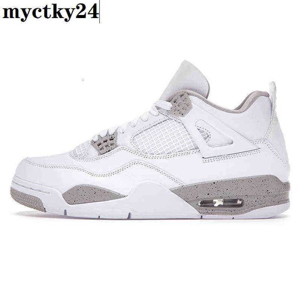 

men women outdoor shoes jumpman 4 4s white oreo sneakers original box