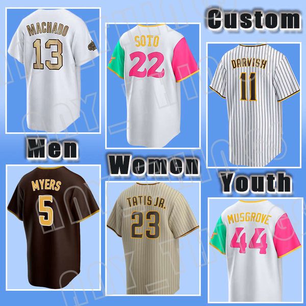 

2022 city connect padres manny machado baseball 22 juan soto jersey yu darvish fernando tatis jr. jake cronenworth wil myers trent grisham t, Blue;black