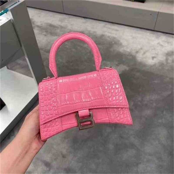 

balenciga b family 2022 designer hourglass bag women's high version b button crocodile single shoulder messenger bag super versatile