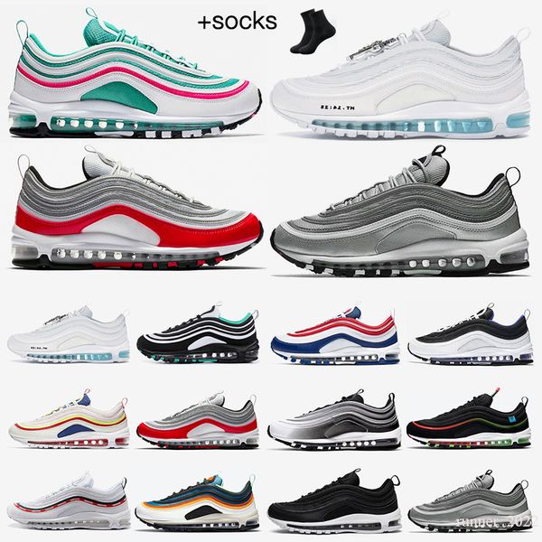 

97 running shoes men women casual sean wotherspoon 97s triple black white silver bullet gold south beach ghost mens trainers sports sneakers