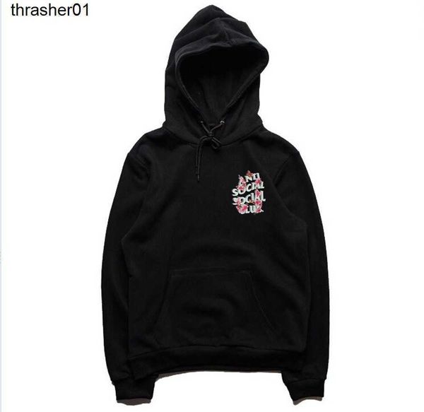 

men's hoodies designer sweatshirts assc fashion branded letter hooded couple fashion flower men's fleece cover sweater hoodie, Black