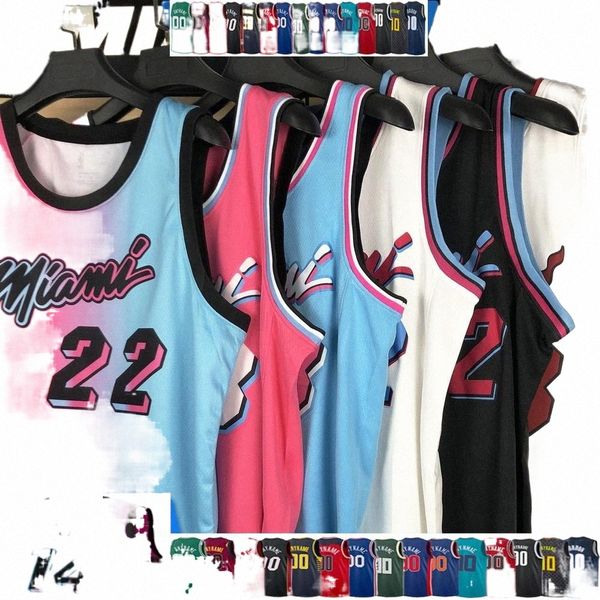 

dwyane 3 wade jimmy 22 butler basketball jersey mens tyler 14 herro bam 13 adebayo jerseys stitched pink black white 86he#