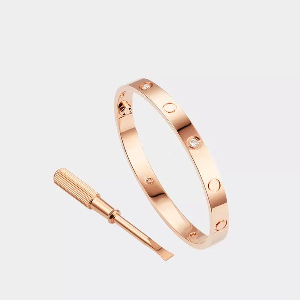 

designer bracelet for women love bracelets mens bangle carti bracelet 4 diamonds rose gold luxury jewelry titanium steel gold-plated never f, White
