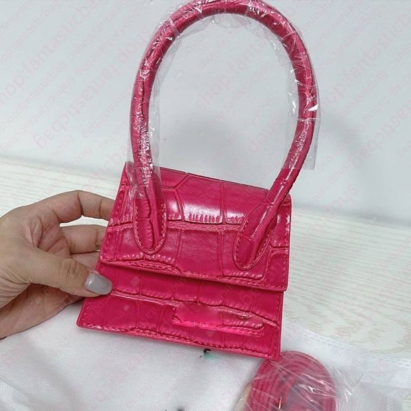 

designer shoulder bags leather mini handbags women handbag crossbody luxury tote fashion shopping pink white purse crocodile skin