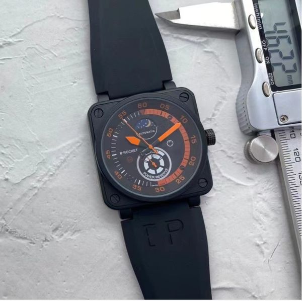 

2022 new design fashion men's automatic manipulator rubber stainless steel watch 0023, Slivery;brown
