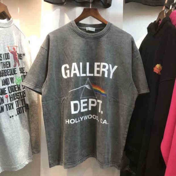 

of 2022 galleryes dept mens fashion out designer brand los angeles letter print hip shirts hop large short sleeve t-shirt t0vw, Black