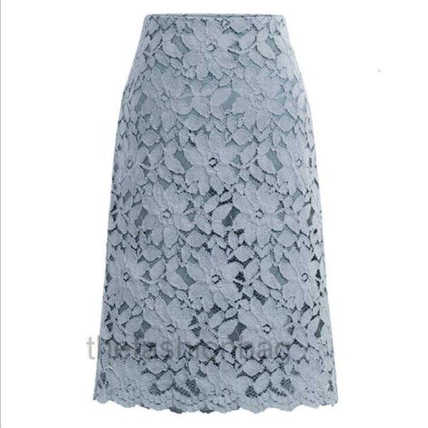 

skirts elegant office lady skirt women high waist knee-length lace a line summer streetwear plus size female midiskirt, Black