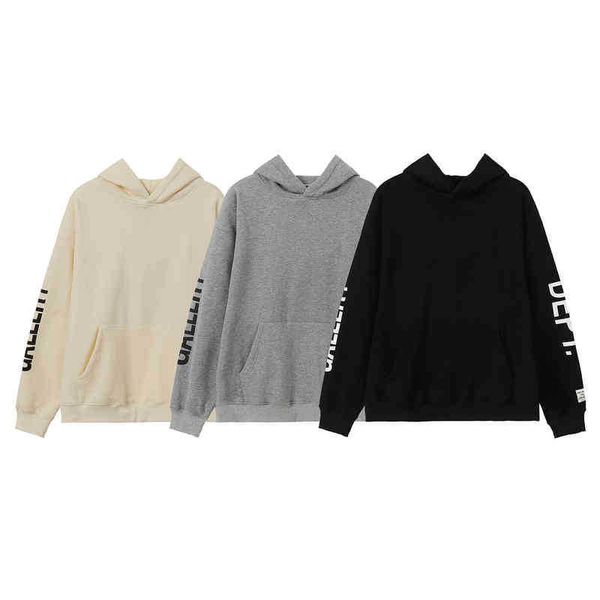 

fleece cotton and us designer t shirt autumn fashion winter 2022 new 2022 galery multi deps sleeve letter print simple versatile hoodie, Black