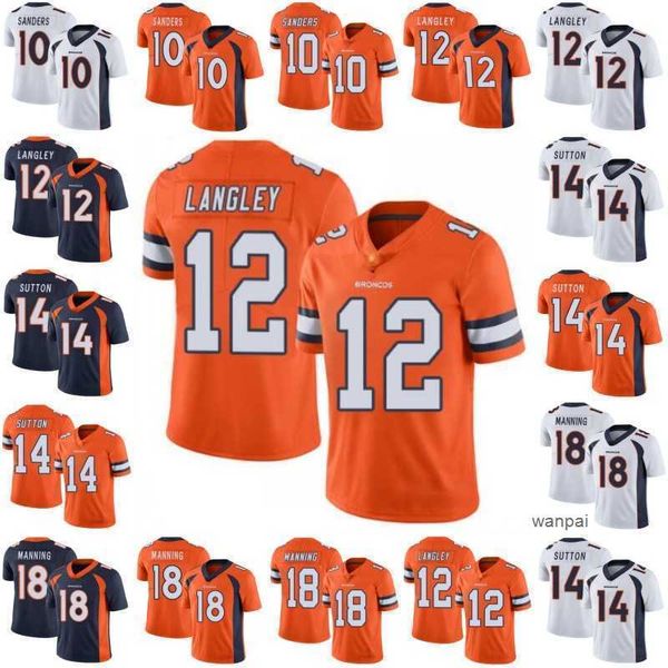 

jersey denver''broncos''men #10 emmanuel sanders 14 courtland sutton 12 brendan langley 18 peyton manning women youth&#0, Black