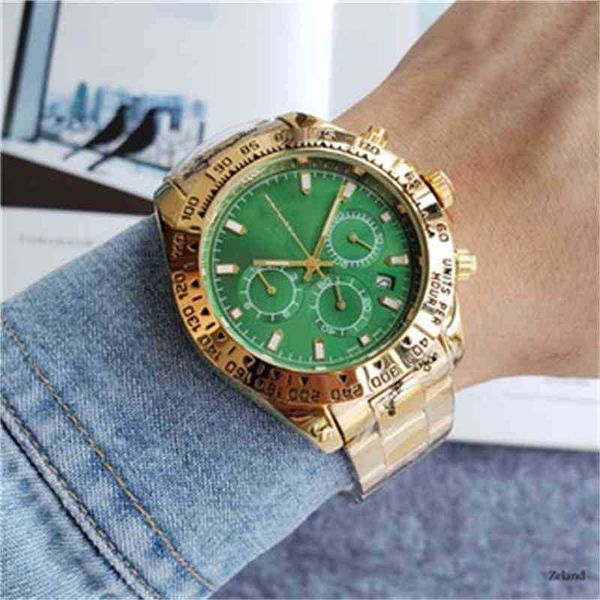 

stainless steel sj f designer men's watches wristwatch luxury full function watch with calendar fashion timing, Slivery;golden