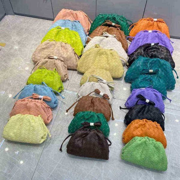 

evening bags genuine leather woven cloud bag soft dumpling 2022 new korean women's one shoulder oblique cross hand small 220623