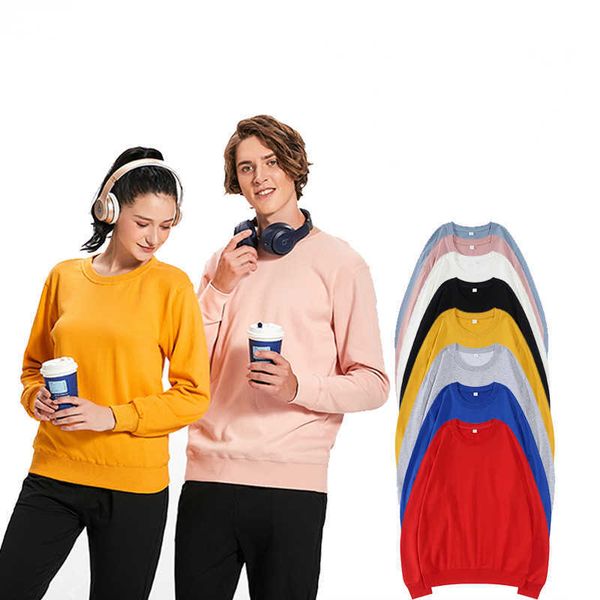 

sweater solid color blank crew neck pullover coat clothing autumn/winter, Black