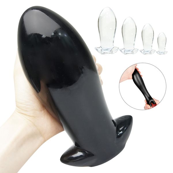 

costumes big butt plug huge anal toy anus expansion prostate massager stimulator vagina dilators female masturbator toys for men ga, Black