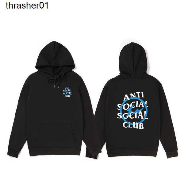 

men's hoodies designer sweatshirts winter 2022 plush men's sweater fashion brand assc letter print coat men's sweater hoodie, Black