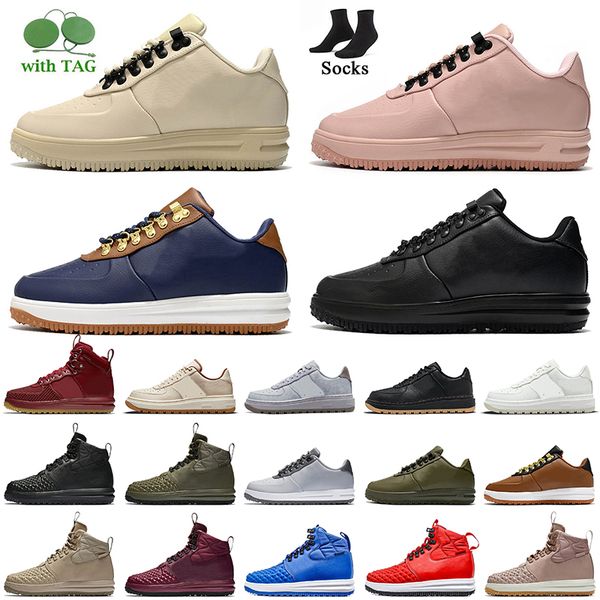

high lunar 1 duckboot running shoes women mens trainers triple black low summit white multi medium olive gum team red cool grey pecan duck b