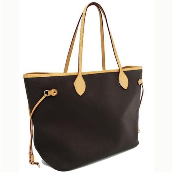 

32cm 40cm brown color women shopping bag with clutch tote -selling bag282n