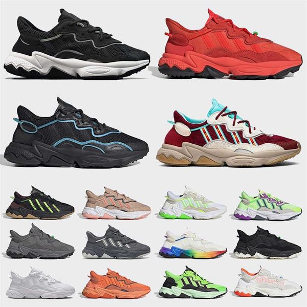

2020 adds casual shoes ozweego trail halloween retro white men women sneakers white multi black purple cloud white trainer sports 2235