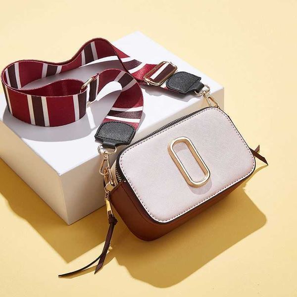 

women's bag 2022 new camera bag color contrast shoulder strap versatile sling single shoulder messenger bag cross pattern small square