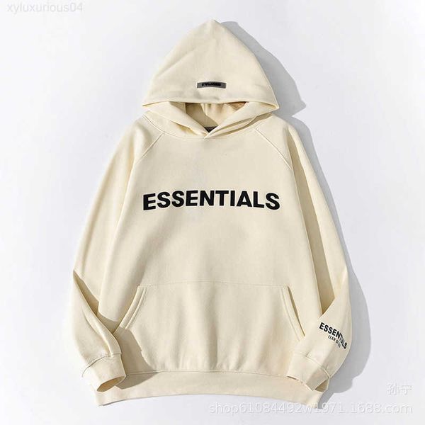 

hoodies2022 hoodies jacket feal of god fog essentials double track high street wide american hooded sweater jacket men's fashion, Black