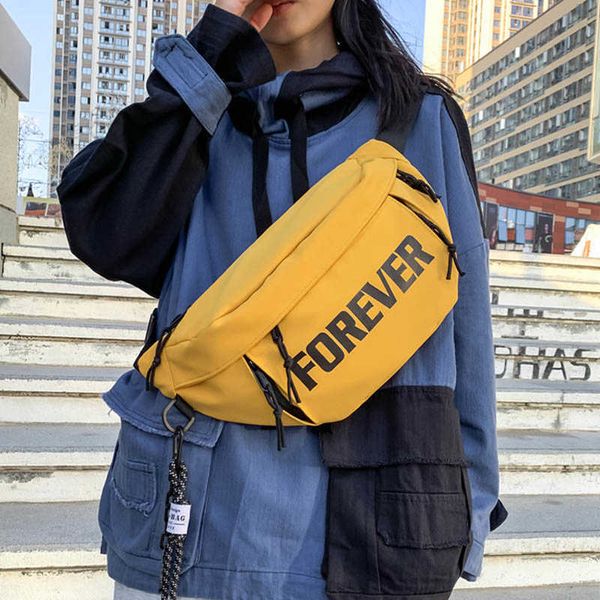 

evening bag nylon hip hop bag letter crossbody chest bags fanny pack larg