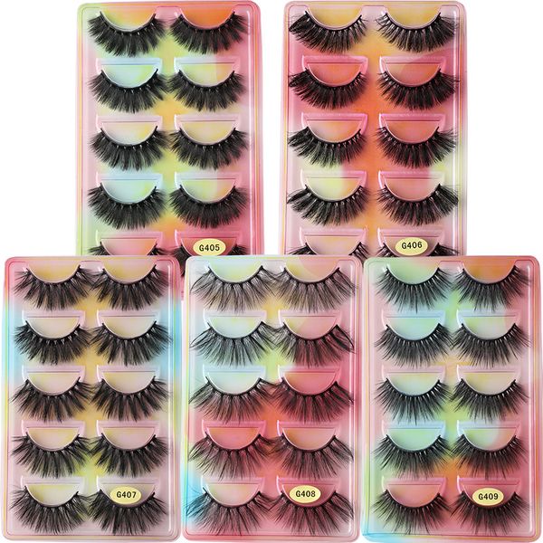 

wholesale false eyelashes extension natural thick wispy reusable full strip lashes fluffy volume dramatic eye lashes for daily