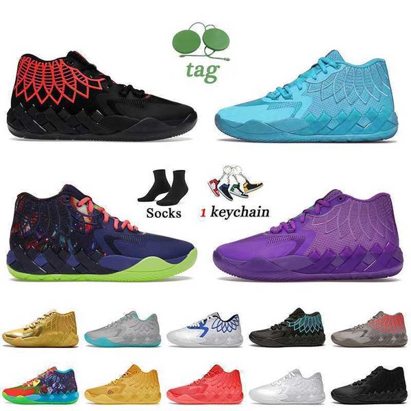 

basketball shoes morty red blast queen city galaxy lamelo ball mb.01 1of1 rick and not from here, Black