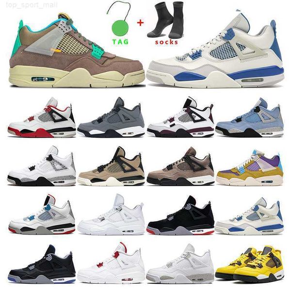 

2021 mens basketball shoes 4s desert moss women university bule 4 sail white oreo black cat royalty sports sneaker trainer