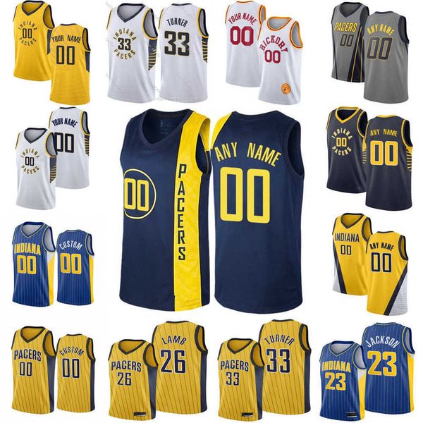 

custom mens womens indiana''pacers''jersey 23 isaiah jackson 26 jeremy lamb 33 myles turner miller 31 victor basketball, Black;red