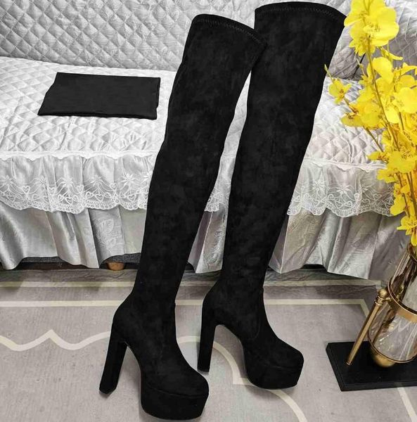 

casual shoes 5616370 boots kidd velvet boot high heel for women size 35-41 fendave, Black
