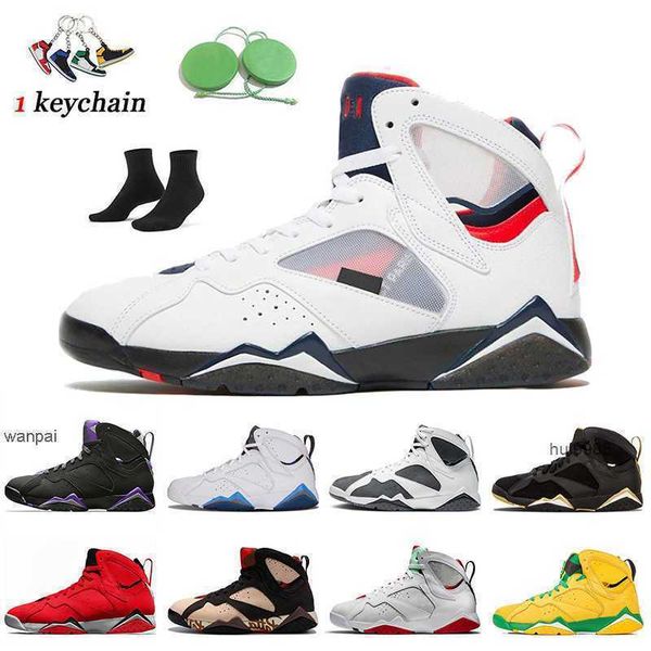

2022 bcfc paris germain psgs jumpman 7 basketball shoes 7s flint oregon ducks pure money patta hare gmp french blue sports sneake jordas air, Black