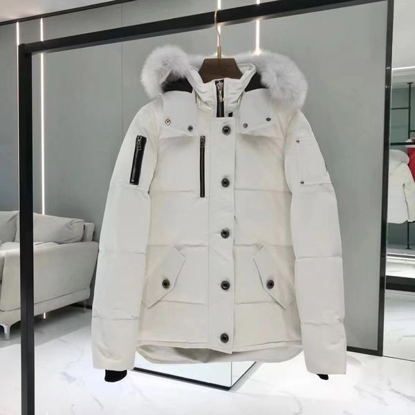 

women's down jacket winter outdoor windproof long parka female fox fur-trim hooded waterproof thick canada coat, Black