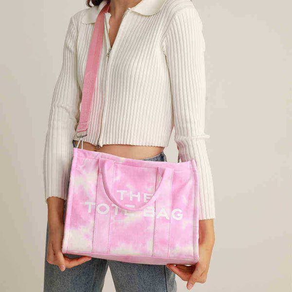 

evening bag fashion letters printing large tote bag canvas women handbags wide band shoulder crossbody bags shopper purse 20220607