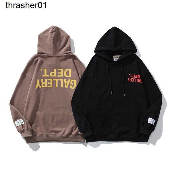 

men's hoodies designer sweatshirts galery dept fashion brand lettered men's women's loose streetwear hoodie, Black