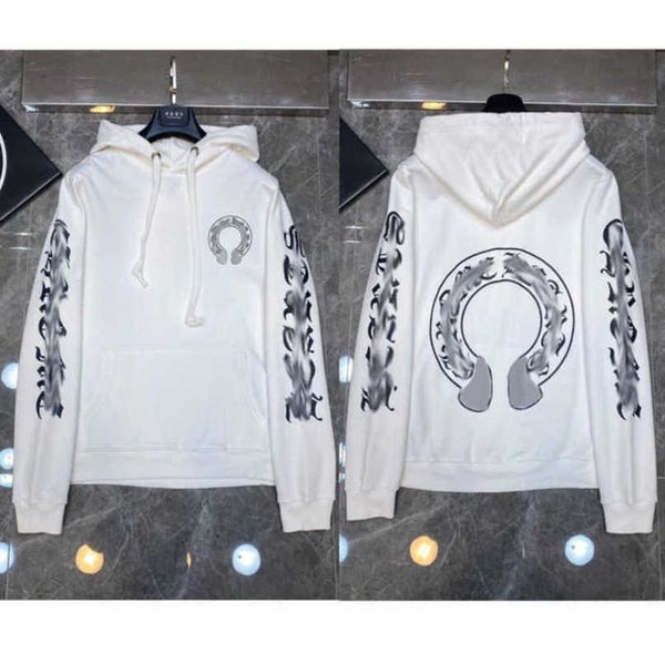

luxury mens fashion jackets sweatshirts ch designer hoodies zipper sanskrit graffiti hooded sweater cross pullover hoodie casual women coat, Black;brown