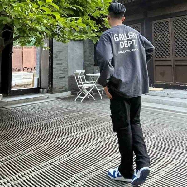

men's hoodies & sweatshirts fleece high designer print fashion basic 2022 multi cotton alphabet t shirt street galery deps couple loose, Black