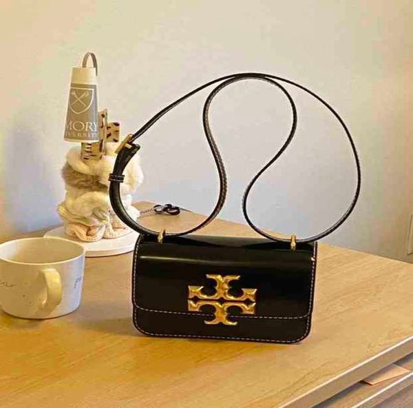 

women bags torysburchs tang libuqi eleanor cowhide shoulder strap small black gold single messenger bag
