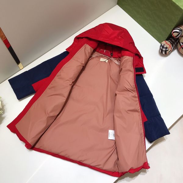 

kids coats kid designer baby clothe coat jacket down jackets red outwear warm winter italy brand 100-150cm, Blue;gray