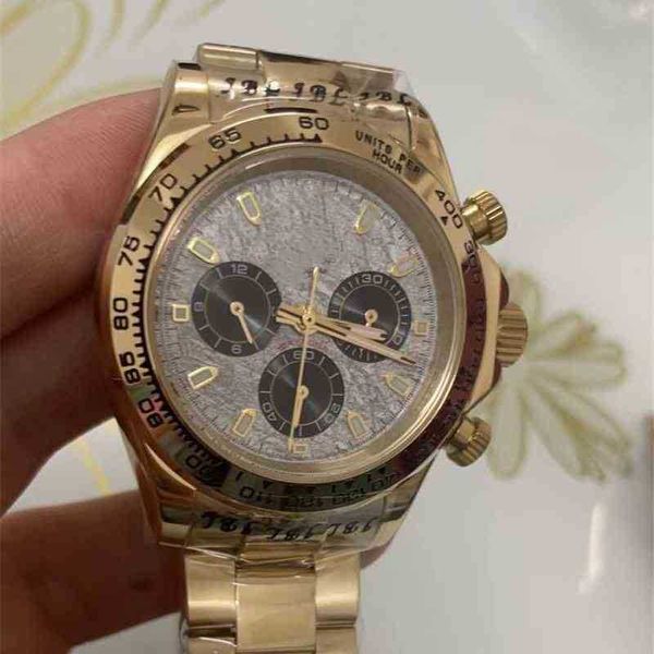 

chronograph superclone datejust ro designer luxury watches gold case speed measurement bezel black dial mechanical watch, Slivery;brown