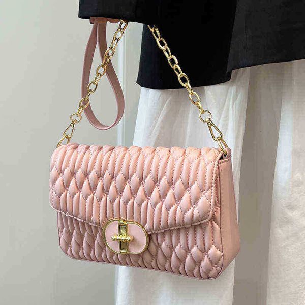 

evening bags ladies new pu leather rotary lock shoulder bag fashion business diamond messenger handbag women bookbags 220623