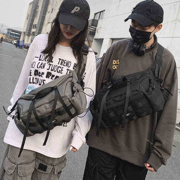 

evening bag street trend chest suits shoulder bag functional nylon crossbody s outdoor hip hop fashion waist packs phone pack 220728