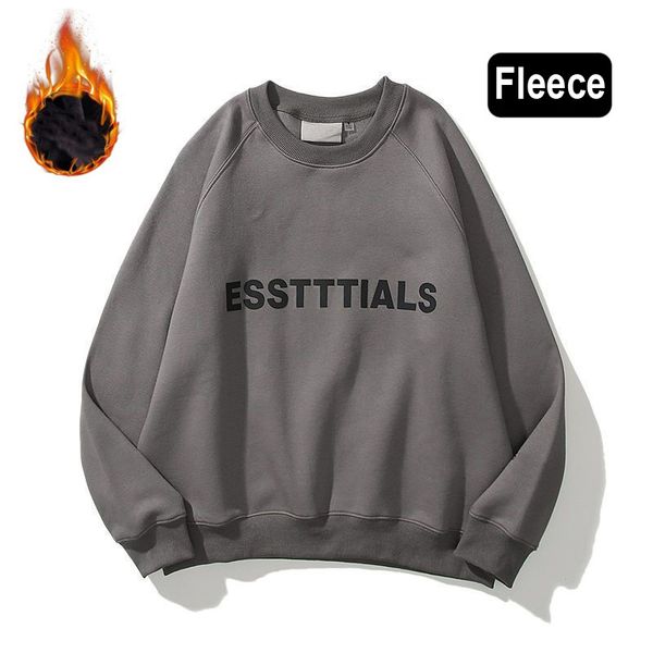 

men's hoodies sweatshirts designer ess mens fleece and terry pullover hooded essentials fashion brand s loose sweatshirt lovers clothw, Black