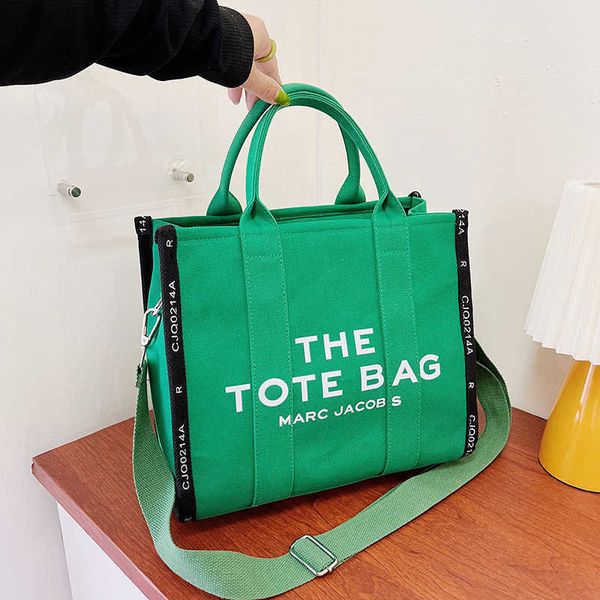 

designer bags tote marc's jacob leather luxury handbag canvas letter fashion shopping solid versatile handheld crossbody messenger bags