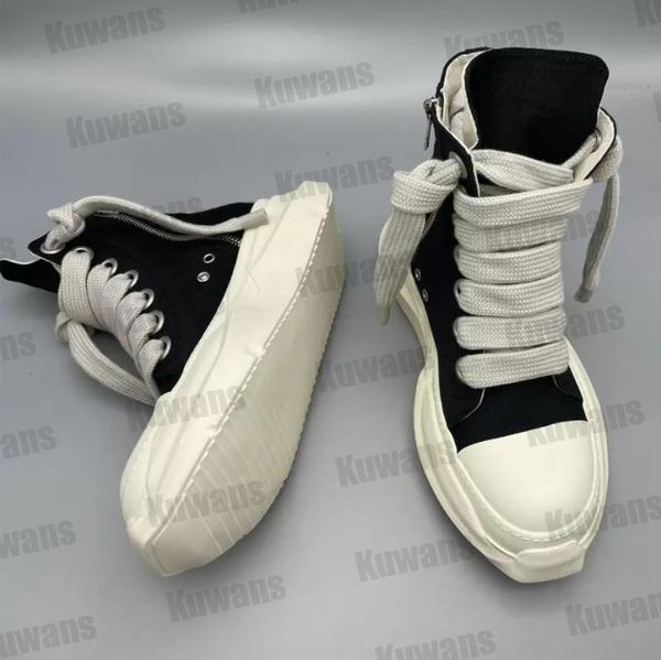 

shoes original ricks canvas boots strobe chunky drk oversize thick sole owens shdw high jumbo sports sneakers lace-up men women 33lg, Black