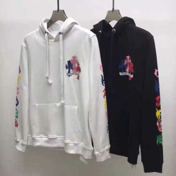 

luxury fashion men's sweatshirts classic women jackets hoodies ch zipper hooded sweater casual men cross pullover sanskrit hoodie coat, Black