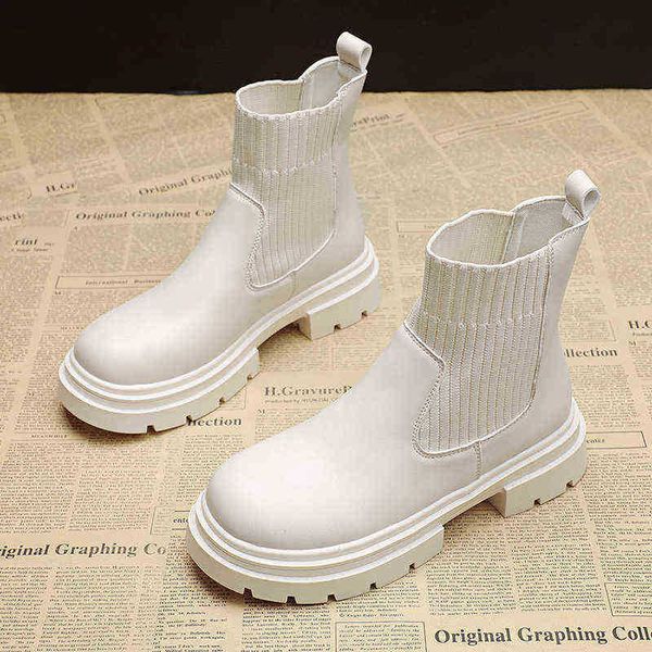

boots women ankle 2022 fashion briefs on black sock female punk gothic shoes ladies elegant lolita low heels short 220805