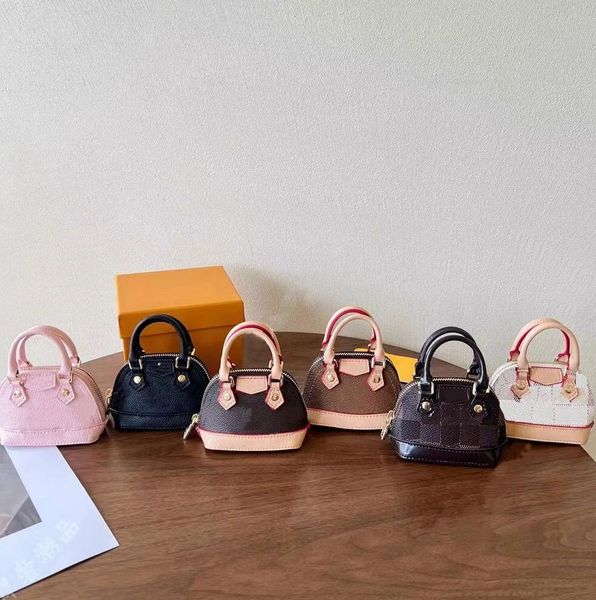 

designer letter printing coin purse shell bag pendant keychains luxury mini couples backpack coin purses accessories women fashion keys chai, Red;black